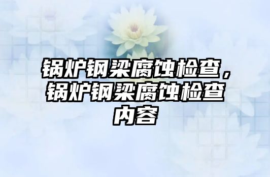 鍋爐鋼梁腐蝕檢查，鍋爐鋼梁腐蝕檢查內容