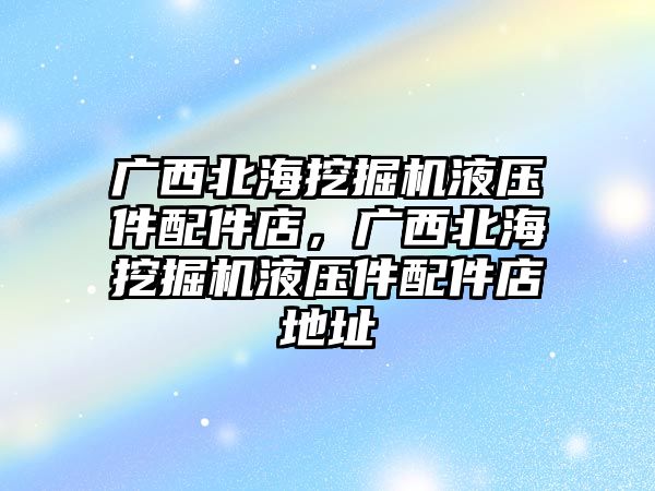 廣西北海挖掘機(jī)液壓件配件店，廣西北海挖掘機(jī)液壓件配件店地址