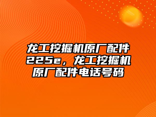 龍工挖掘機(jī)原廠配件225e，龍工挖掘機(jī)原廠配件電話號碼