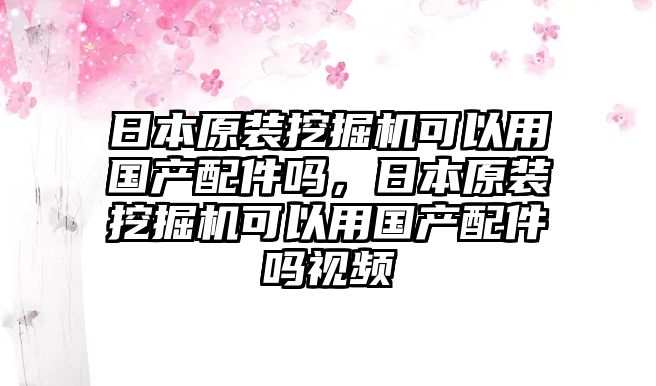 日本原裝挖掘機可以用國產配件嗎，日本原裝挖掘機可以用國產配件嗎視頻