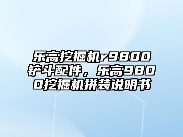 樂高挖掘機r9800鏟斗配件，樂高9800挖掘機拼裝說明書