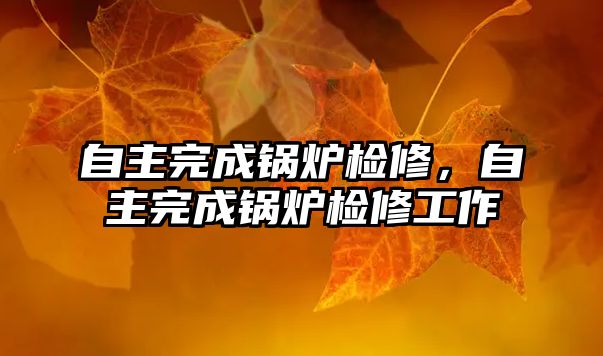 自主完成鍋爐檢修，自主完成鍋爐檢修工作