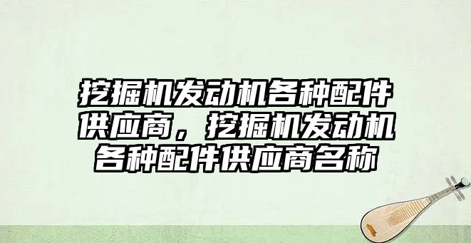 挖掘機發(fā)動機各種配件供應商，挖掘機發(fā)動機各種配件供應商名稱