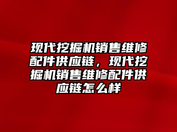 現代挖掘機銷售維修配件供應鏈，現代挖掘機銷售維修配件供應鏈怎么樣