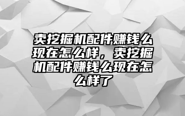 賣挖掘機配件賺錢么現在怎么樣，賣挖掘機配件賺錢么現在怎么樣了