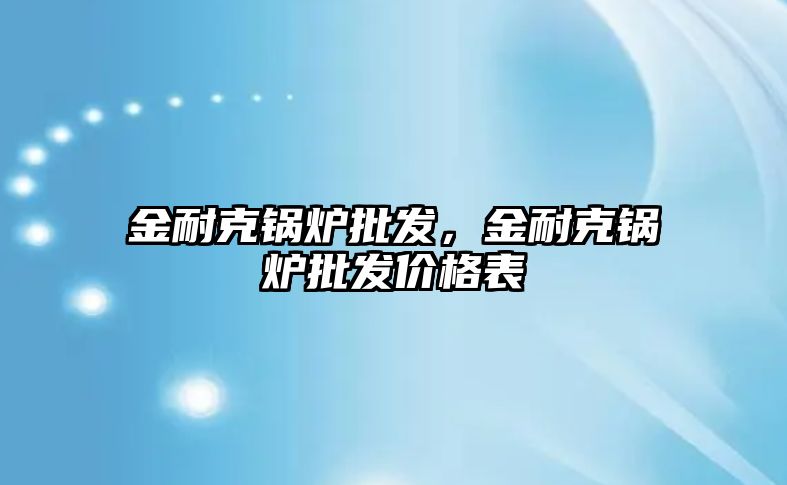 金耐克鍋爐批發，金耐克鍋爐批發價格表