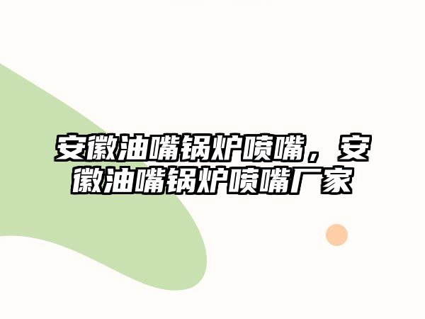 安徽油嘴鍋爐噴嘴，安徽油嘴鍋爐噴嘴廠家