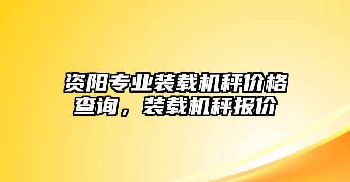 資陽(yáng)專業(yè)裝載機(jī)秤價(jià)格查詢，裝載機(jī)秤報(bào)價(jià)