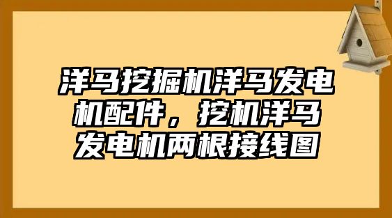 洋馬挖掘機洋馬發電機配件，挖機洋馬發電機兩根接線圖