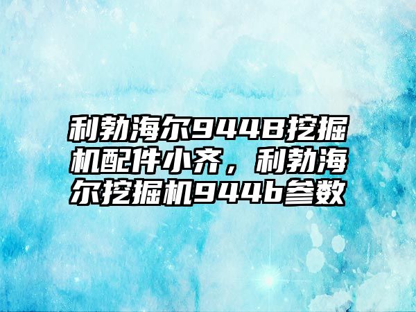 利勃海爾944B挖掘機配件小齊，利勃海爾挖掘機944b參數