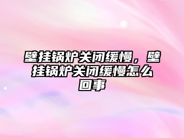 壁掛鍋爐關閉緩慢，壁掛鍋爐關閉緩慢怎么回事