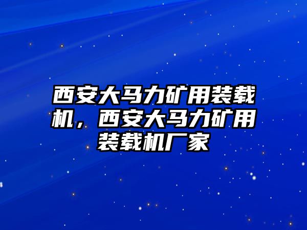 西安大馬力礦用裝載機，西安大馬力礦用裝載機廠家