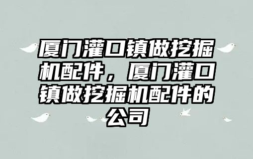 廈門灌口鎮做挖掘機配件，廈門灌口鎮做挖掘機配件的公司